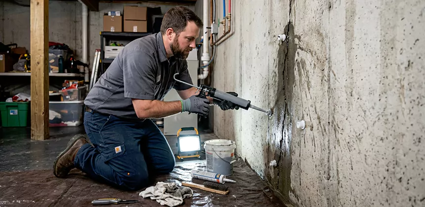 Basement Leak Repair From Inside in Lake Forest